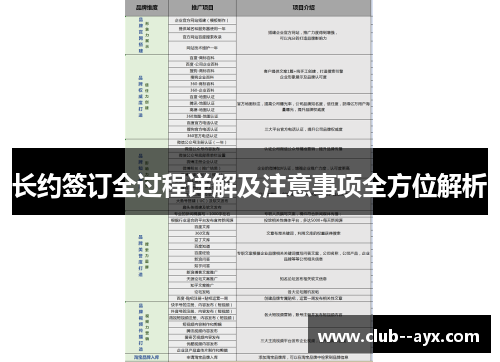 长约签订全过程详解及注意事项全方位解析